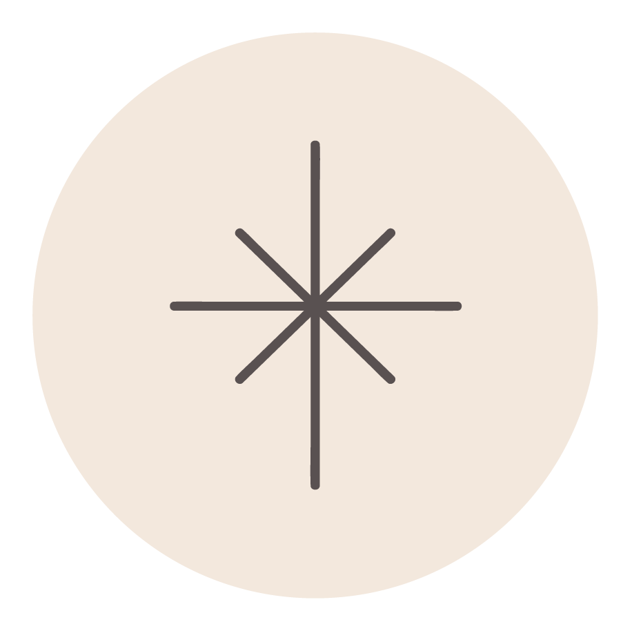 Ícono de Siente similar a una estrella dibujada con línias.